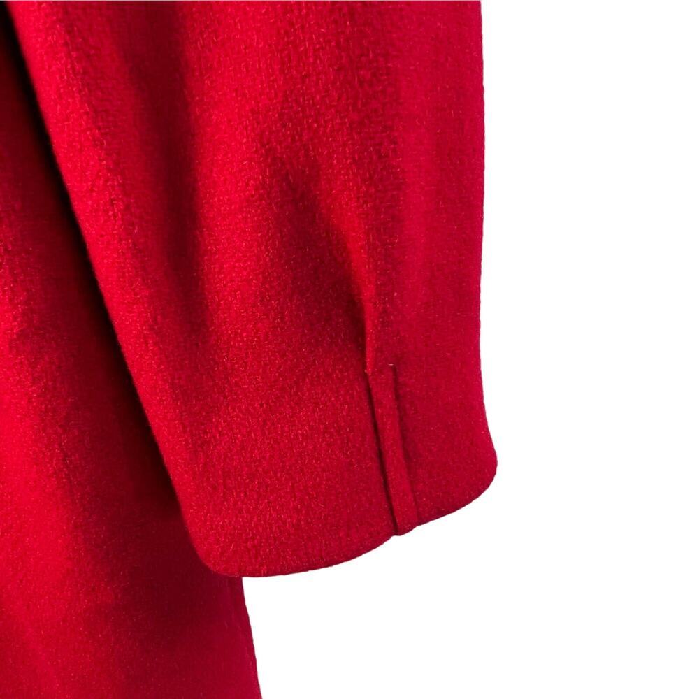 Beau Brem Union Made Red Wool Blend Peacoat Vintage Coat - Picture 4 of 7